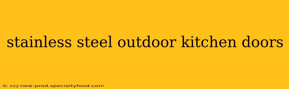 stainless steel outdoor kitchen doors