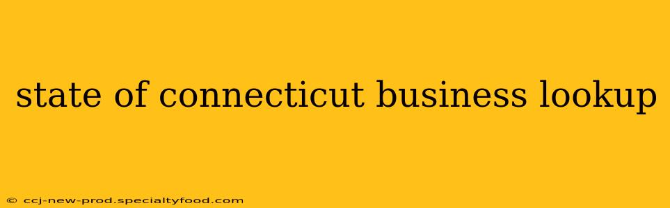 state of connecticut business lookup