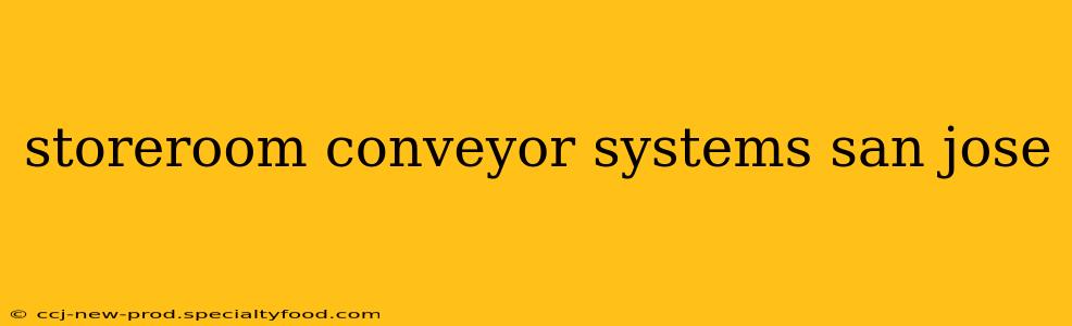 storeroom conveyor systems san jose