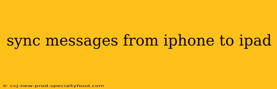sync messages from iphone to ipad