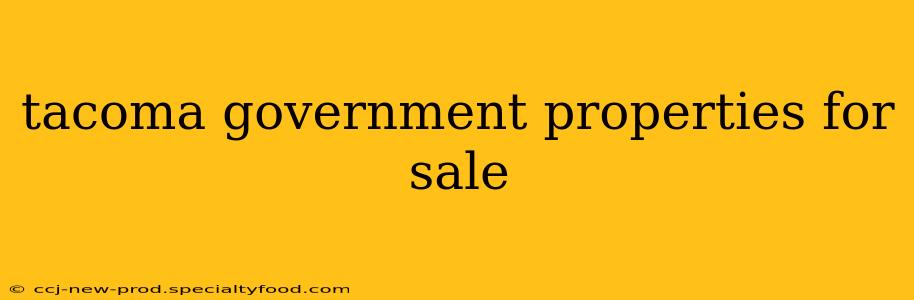 tacoma government properties for sale