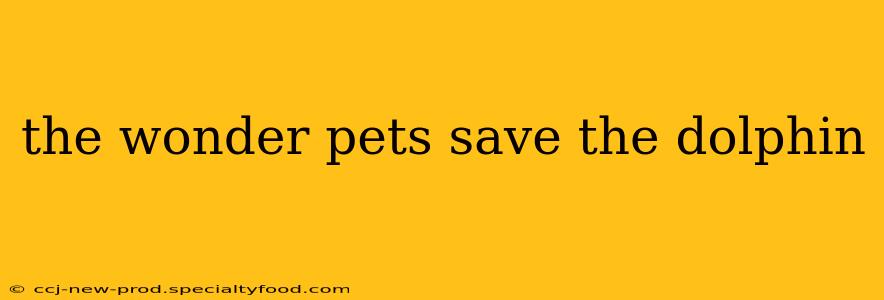 the wonder pets save the dolphin
