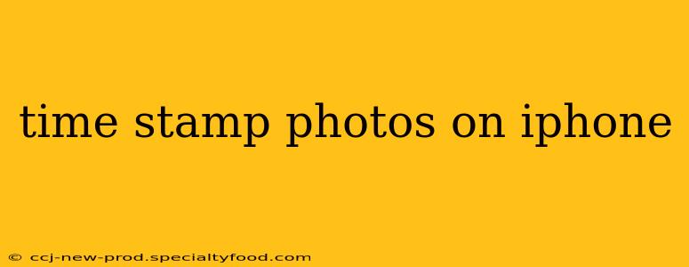 time stamp photos on iphone