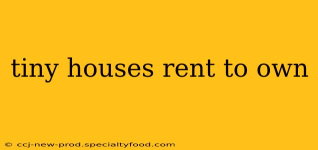 tiny houses rent to own
