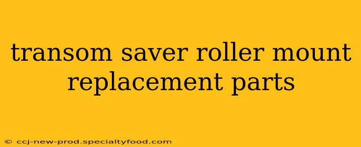 transom saver roller mount replacement parts