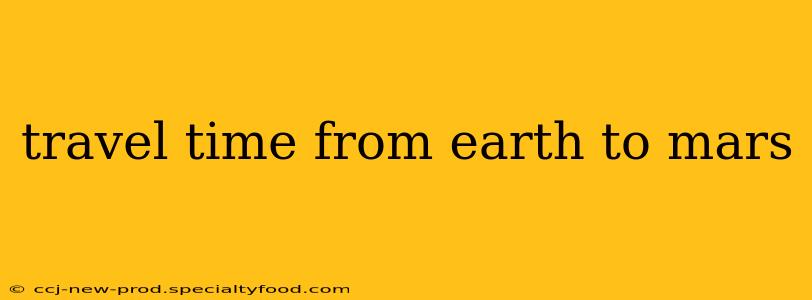 travel time from earth to mars