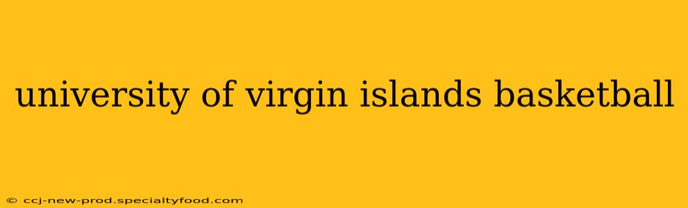 university of virgin islands basketball