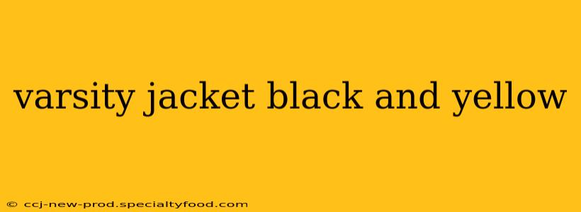 varsity jacket black and yellow