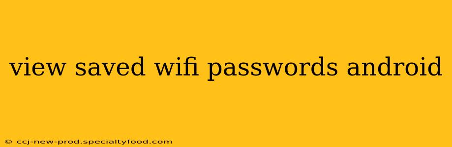 view saved wifi passwords android