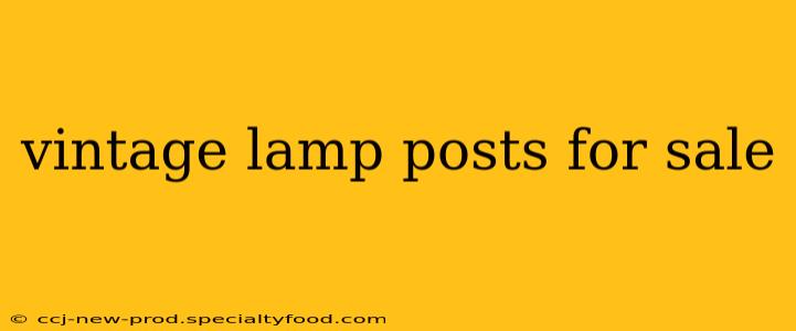 vintage lamp posts for sale