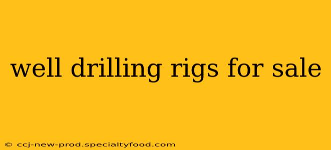 well drilling rigs for sale