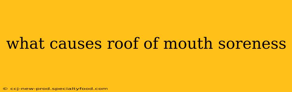 what causes roof of mouth soreness