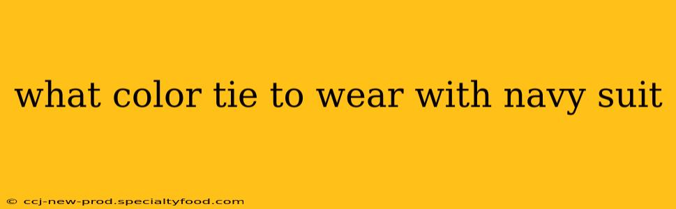 what color tie to wear with navy suit