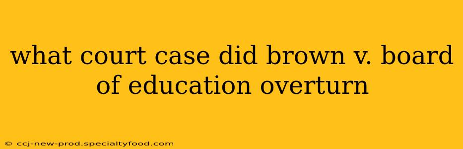 what court case did brown v. board of education overturn