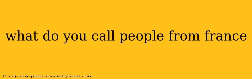 what do you call people from france