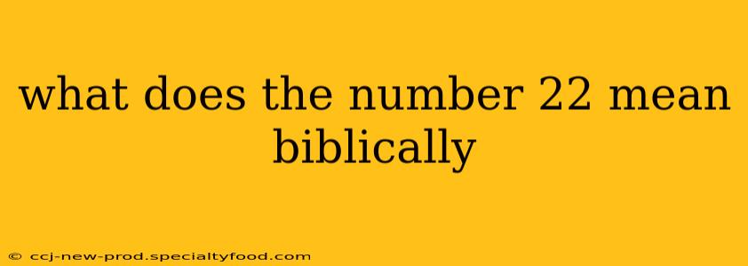 what does the number 22 mean biblically