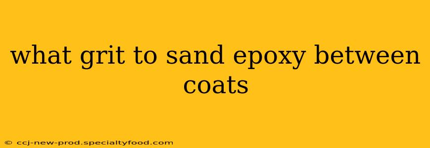 what grit to sand epoxy between coats