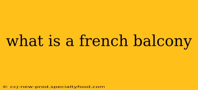 what is a french balcony
