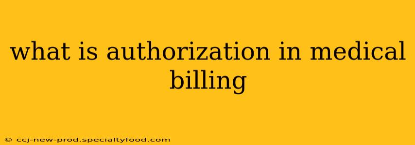 what is authorization in medical billing