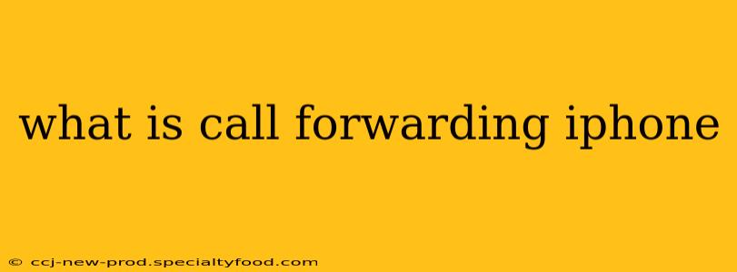 what is call forwarding iphone