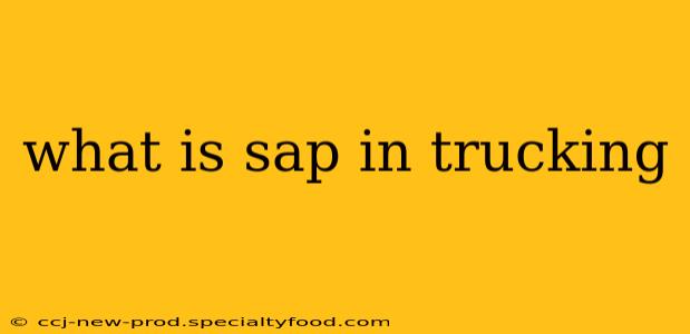 what is sap in trucking