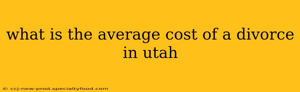 what is the average cost of a divorce in utah