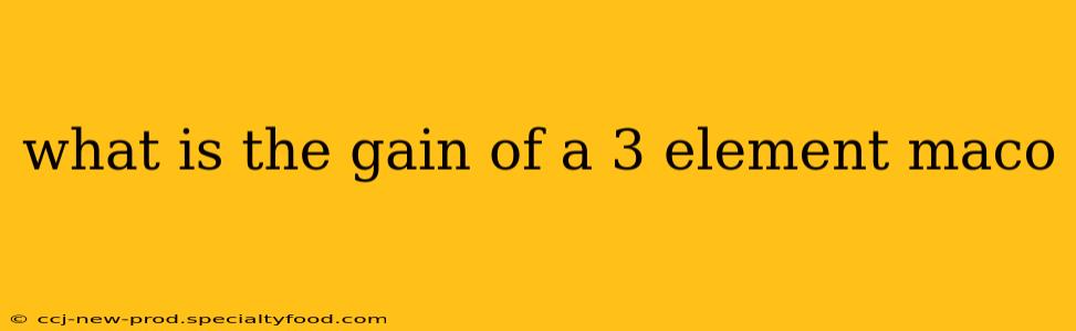 what is the gain of a 3 element maco