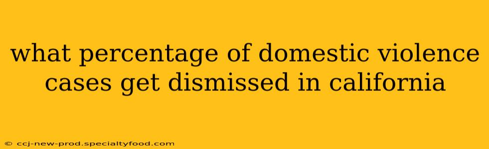 what percentage of domestic violence cases get dismissed in california