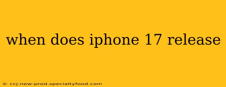 when does iphone 17 release