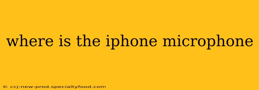 where is the iphone microphone