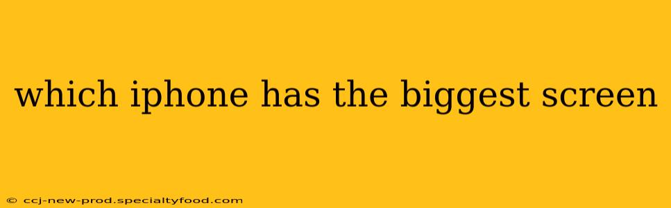 which iphone has the biggest screen