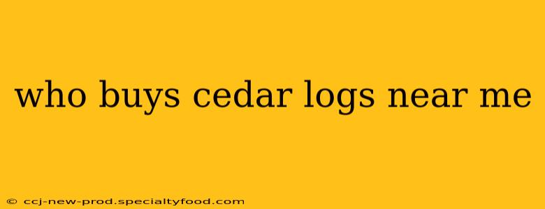 who buys cedar logs near me