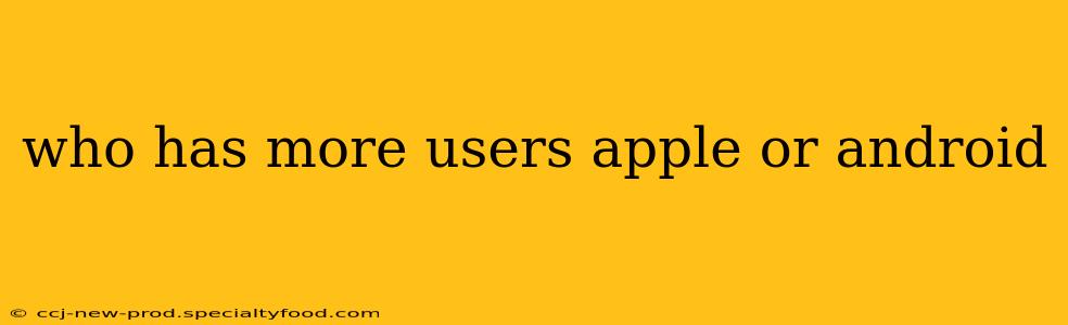 who has more users apple or android