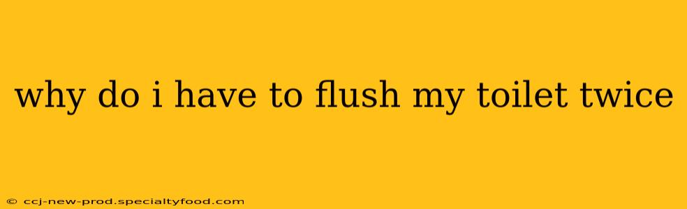 why do i have to flush my toilet twice