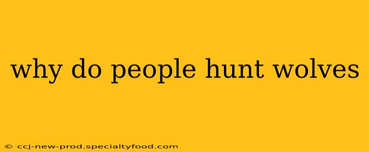 why do people hunt wolves