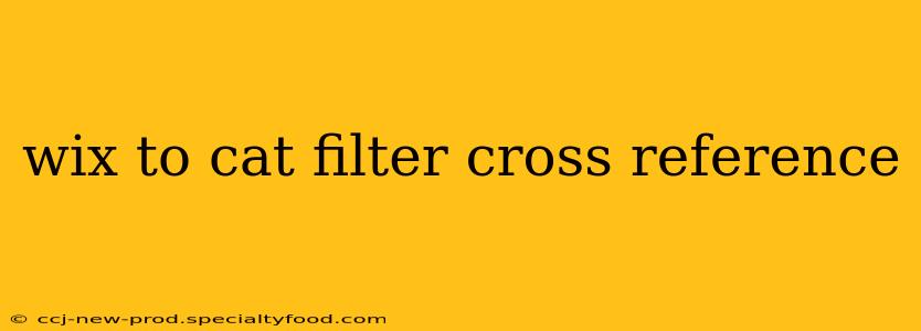 wix to cat filter cross reference