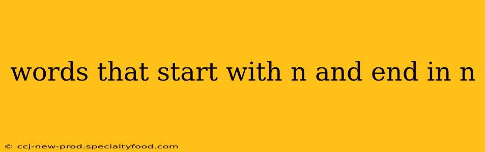words that start with n and end in n